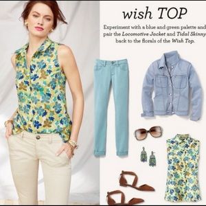 CAbi - Floral Peplum Wish Top XL